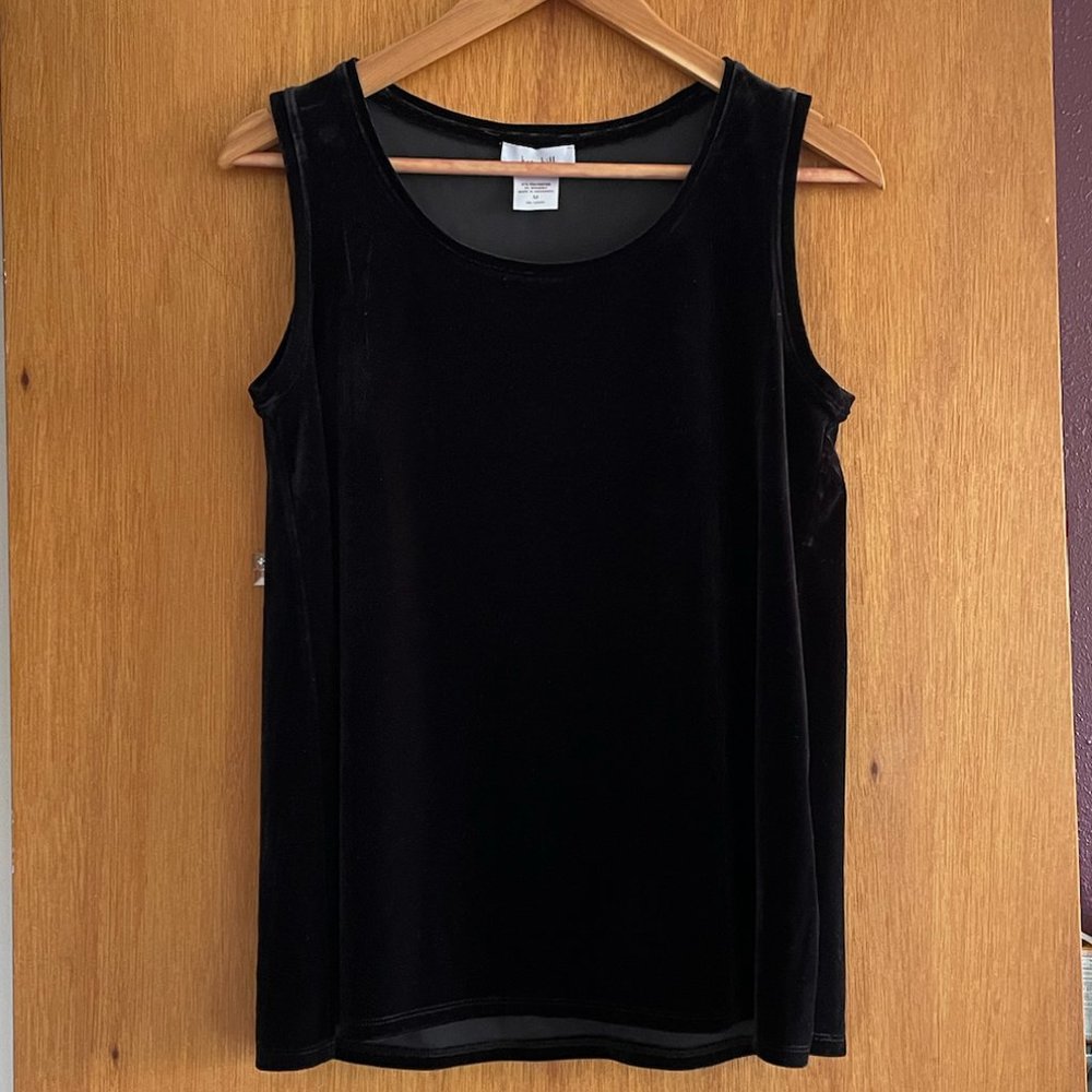 Velvet back sleeveless top